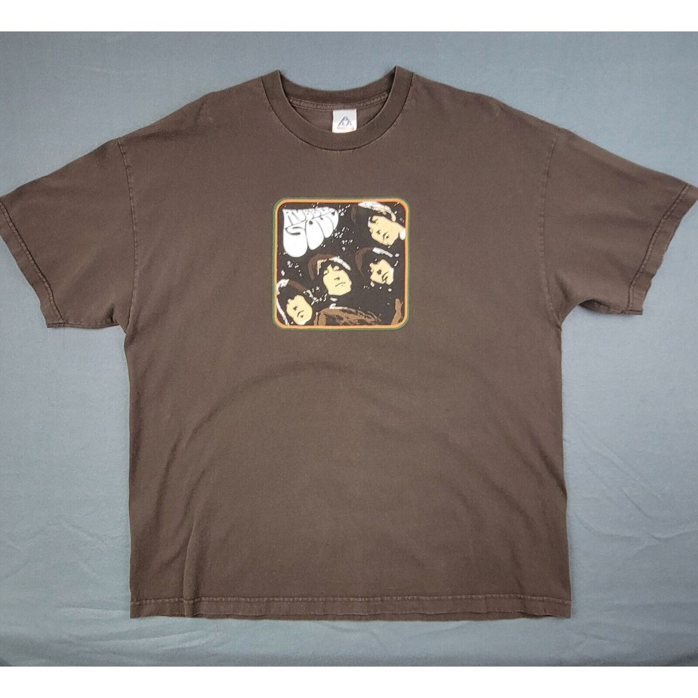 Y2K Men's Beatles Rubber Soul T-Shirt 2XL Brown by Alstyle Apparel & Activewear
